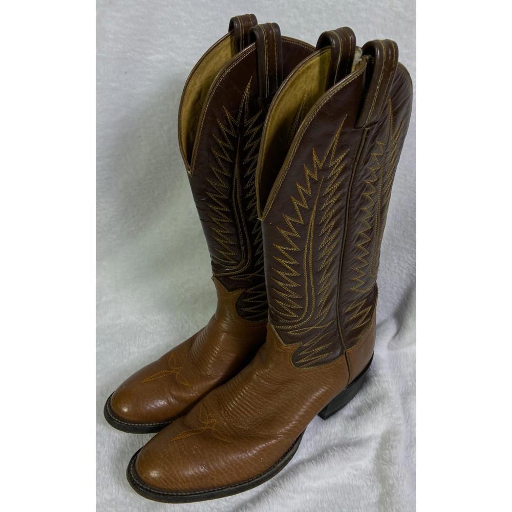 Tony Lama Cowboy Boots Two Toned Women’s Black Label Sz 8 B (Est. See Pics)